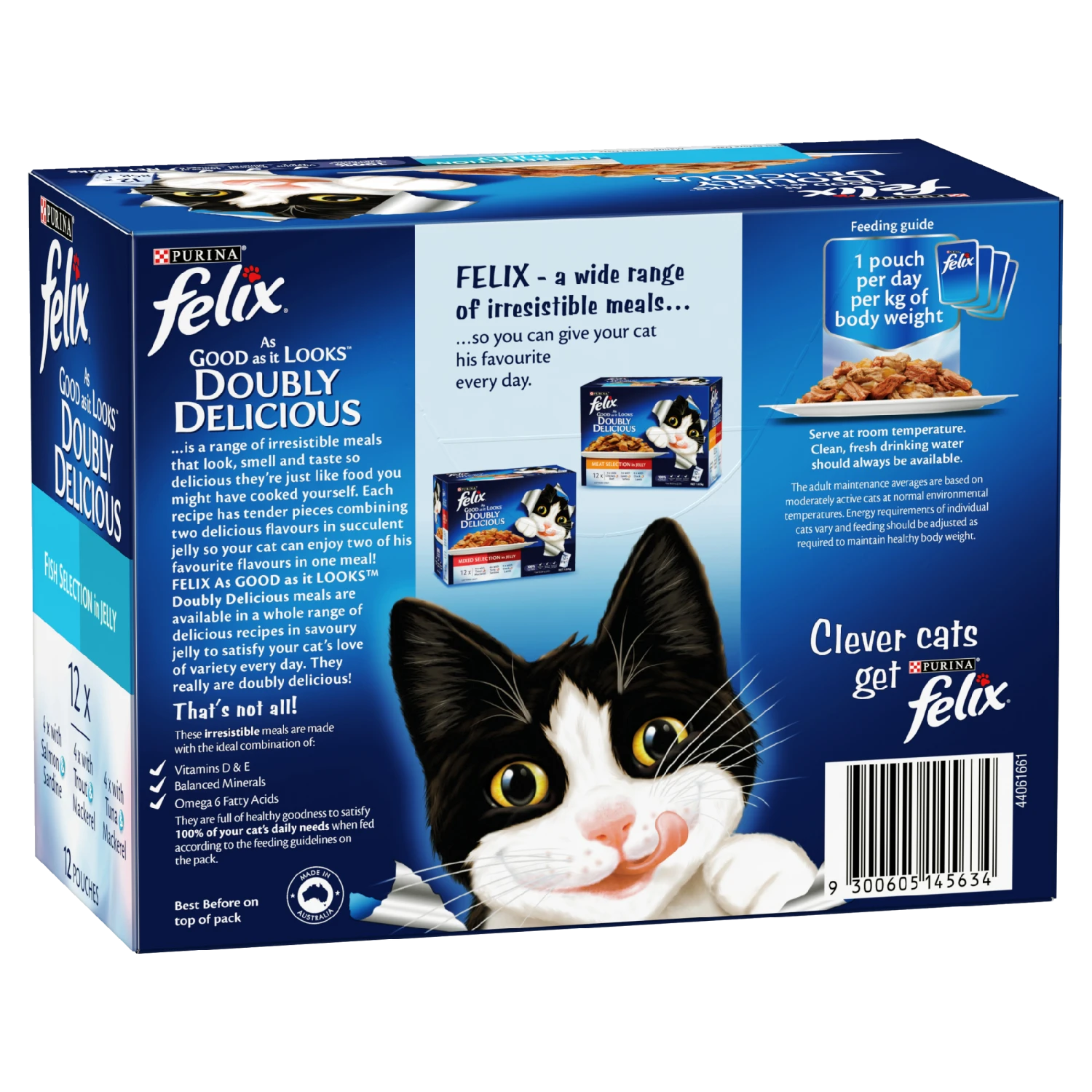 Felix Double Delicious Fish Selection In Jelly Adult Wet Cat Food 85g X 12 4 Felix Double Delicious Fish Selection In Jelly Adult Wet Cat Food 85g X 12 - Image 2