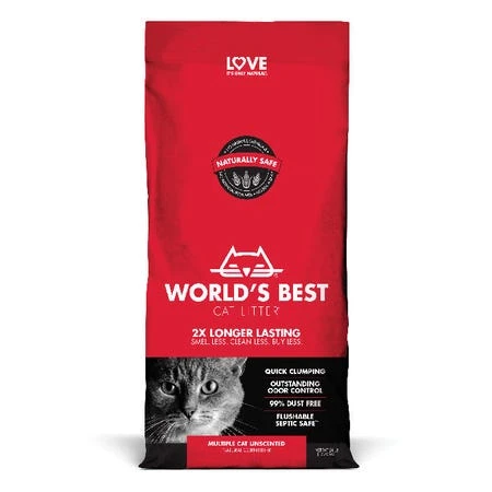 Worlds Best Multiple Cat Clumping Cat Litter 12.7kg 3 Worlds Best Multiple Cat Clumping Cat Litter 12.7kg