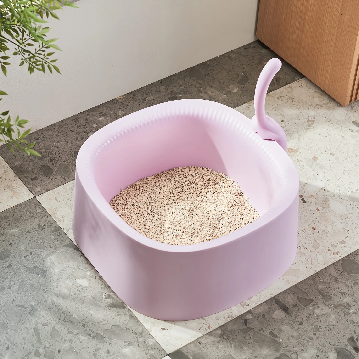 Michu Macaron Open High Edge Extra Large Cat Litter Box Taro 10 Michu Macaron Open High Edge Extra Large Cat Litter Box Taro - Image 8