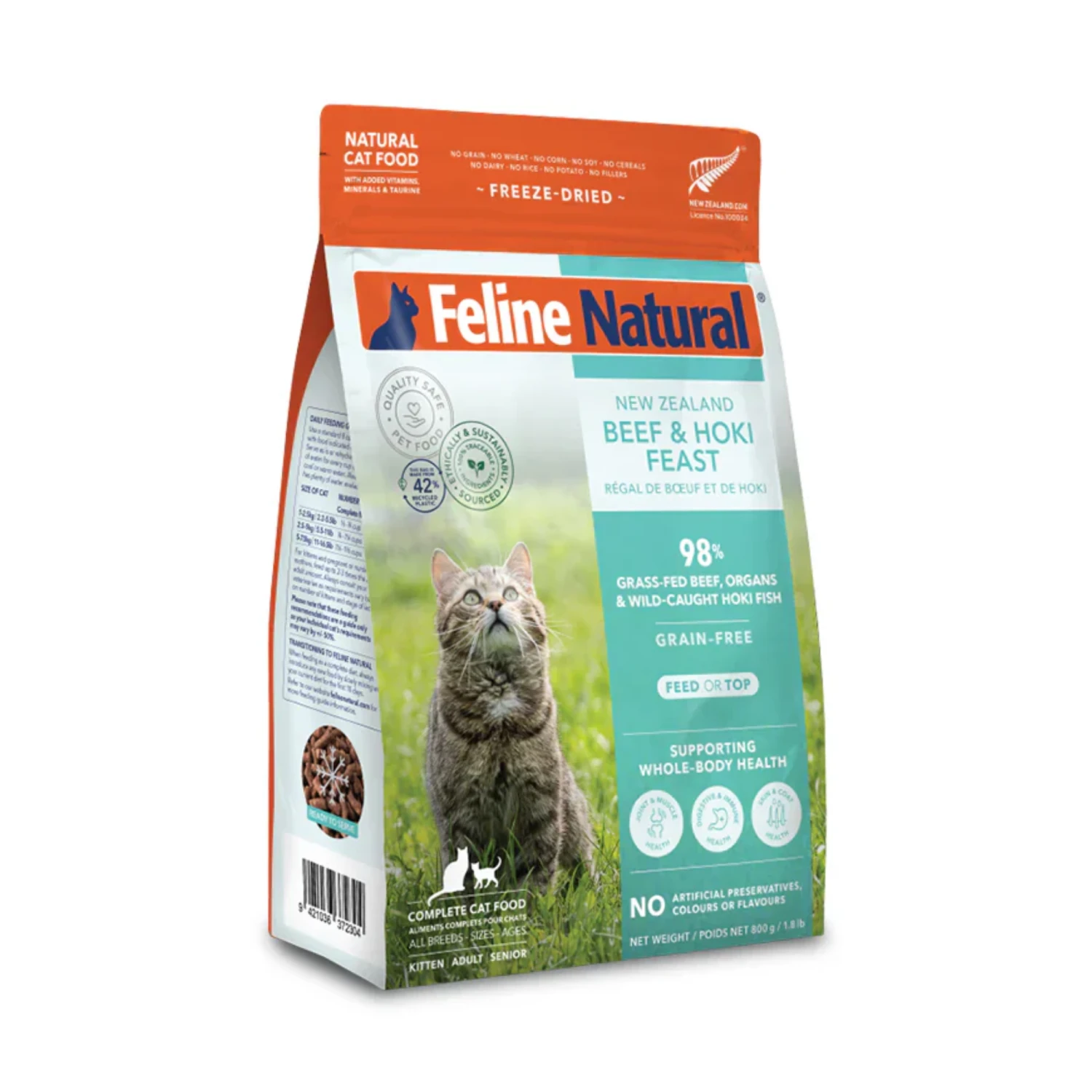 Feline Natural Grain Free Freeze Dried Cat Food Beef & Hoki 14 Feline Natural Grain Free Freeze Dried Cat Food Beef & Hoki - Image 12