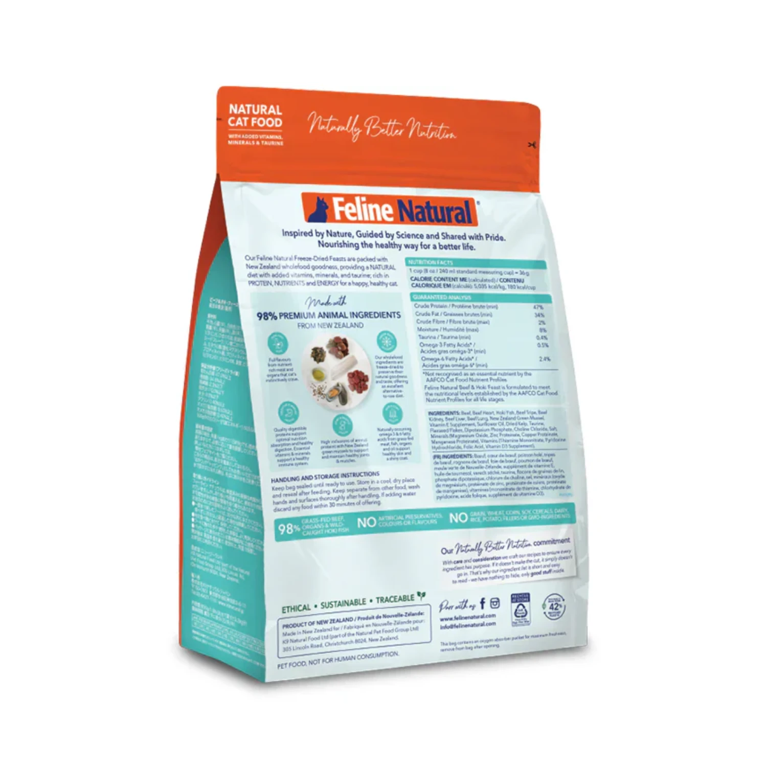 Feline Natural Grain Free Freeze Dried Cat Food Beef & Hoki 15 Feline Natural Grain Free Freeze Dried Cat Food Beef & Hoki - Image 13