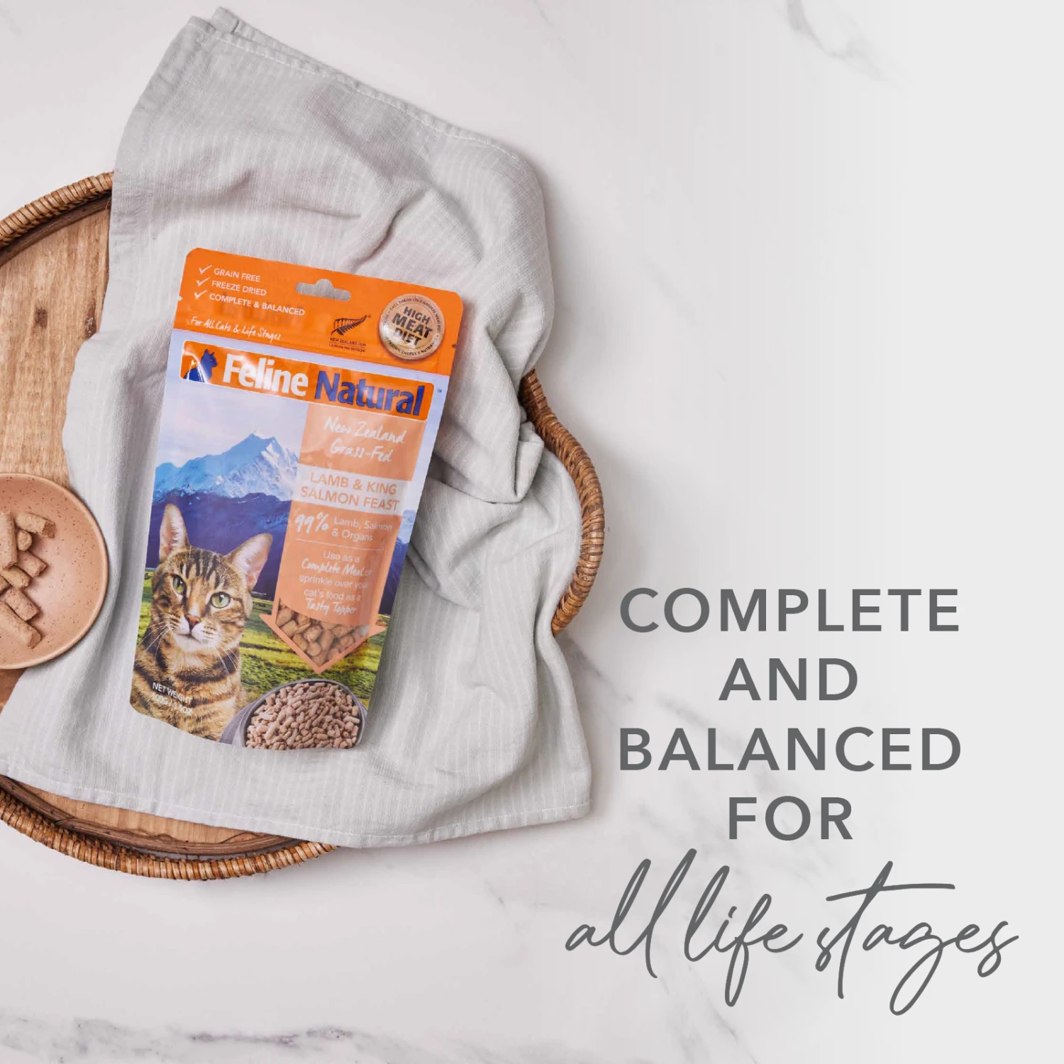 Feline Natural Grain Free Freeze Dried Cat Food Beef & Hoki 8 Feline Natural Grain Free Freeze Dried Cat Food Beef & Hoki - Image 6