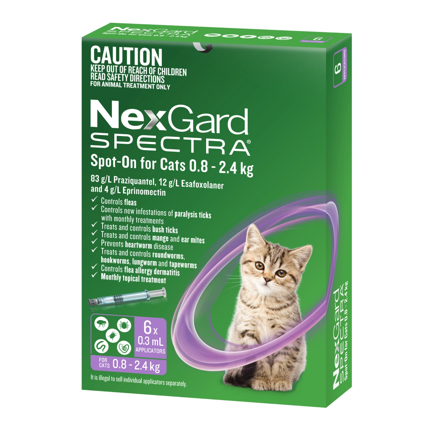 NexGard SPECTRA Spot On For Cats 0.8-2.4kg 5 NexGard SPECTRA Spot On For Cats 0.8-2.4kg - Image 3