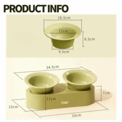 Makesure Jingle 2 In 1 Ceramic Pet Bowl Blue -Pet Supplies Shop 2 productsmakesure jingle 2 in 1 ceramic pet bowl blue