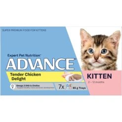 Advance Tender Chicken Delight Kitten Wet Cat Food Trays 85g X 7 -Pet Supplies Shop 3 advance tender chicken delight kitten wet cat food trays 85g x 7