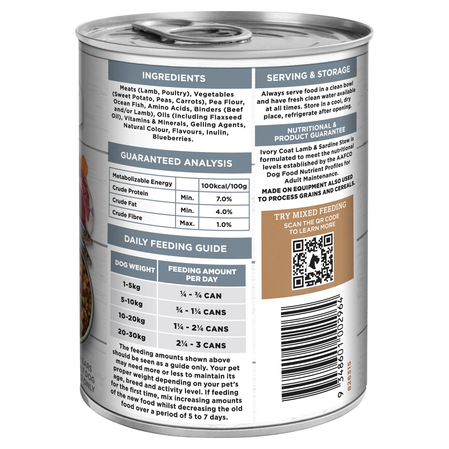 Ivory Coat Adult Grain Free Lamb & Sardine Stew Dog Wet Food 400g X 12 11 Ivory Coat Adult Grain Free Lamb & Sardine Stew Dog Wet Food 400g X 12 - Image 9