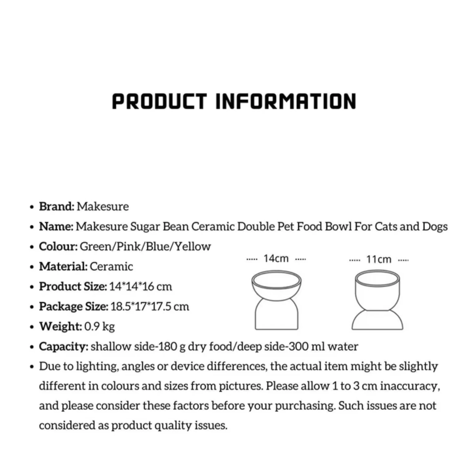 Makesure Sugar Bean Ceramic Double Pet Bowl Pink 6 Makesure Sugar Bean Ceramic Double Pet Bowl Pink - Image 4