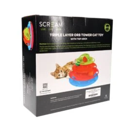 Scream Triple Layer Orb Tower Cat Toy -Pet Supplies Shop 3 scream triple layer orb tower cat toy