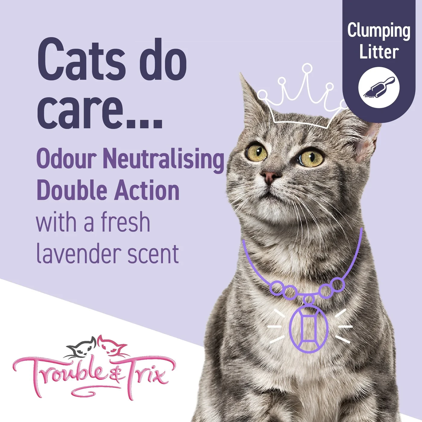Trouble And Trix Odour Neutralising Lavender Clumping Cat Litter 15L 6 Trouble And Trix Odour Neutralising Lavender Clumping Cat Litter 15L - Image 4