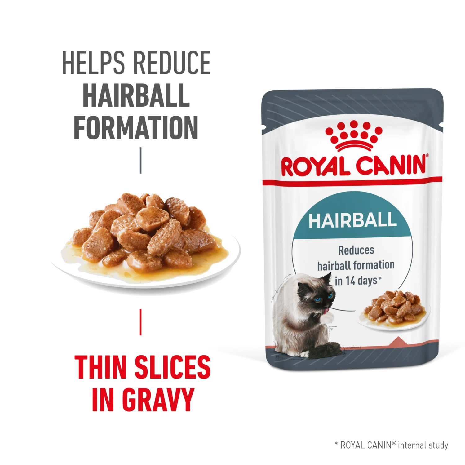 Royal Canin Hairball Care With Gravy Adult Wet Cat Food Pouches 85g X 12 5 Royal Canin Hairball Care With Gravy Adult Wet Cat Food Pouches 85g X 12 - Image 3