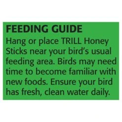 Trill Honey Sticks For Budgies 105g -Pet Supplies Shop 4 trill honey sticks for budgies 105g