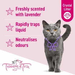 Trouble And Trix Odour Neutralising Lavender Crystal Cat Litter 15L 16 Trouble And Trix Odour Neutralising Lavender Crystal Cat Litter 15L -Pet Supplies Shop 4 trouble and trix odour neutralising lavender crystal cat litter 15l