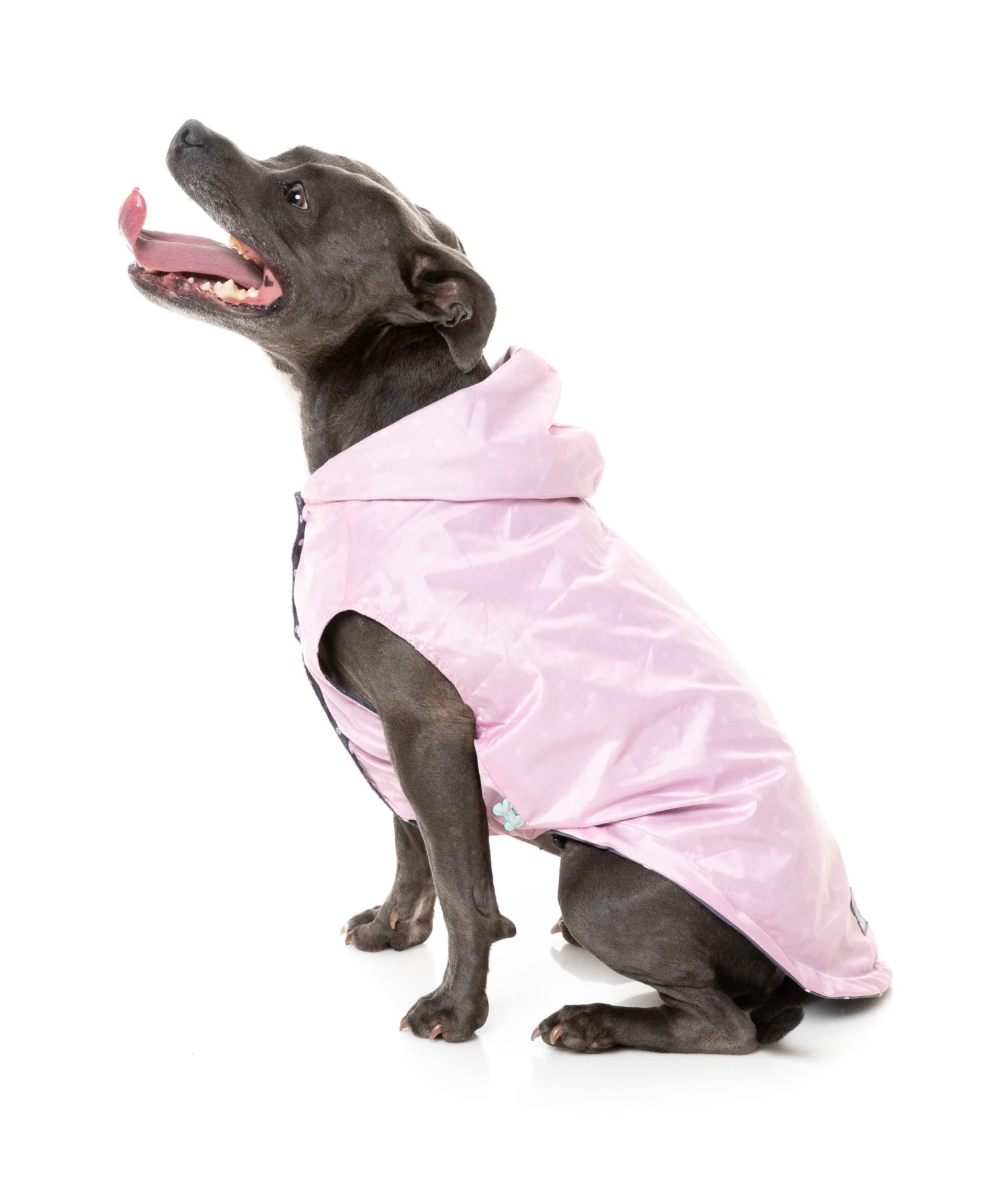 FuzzYard Flipside Dog Raincoat Pink 8 FuzzYard Flipside Dog Raincoat Pink - Image 6