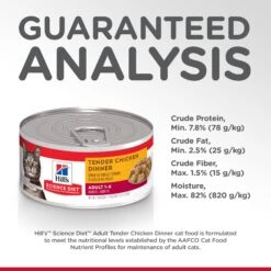 Hill's Science Diet Adult Tender Chicken Dinner Canned Cat Food 156g X 24 18 Hill's Science Diet Adult Tender Chicken Dinner Canned Cat Food 156g X 24 -Pet Supplies Shop 6 hill s science diet adult tender chicken dinner canned cat food 156g x 24