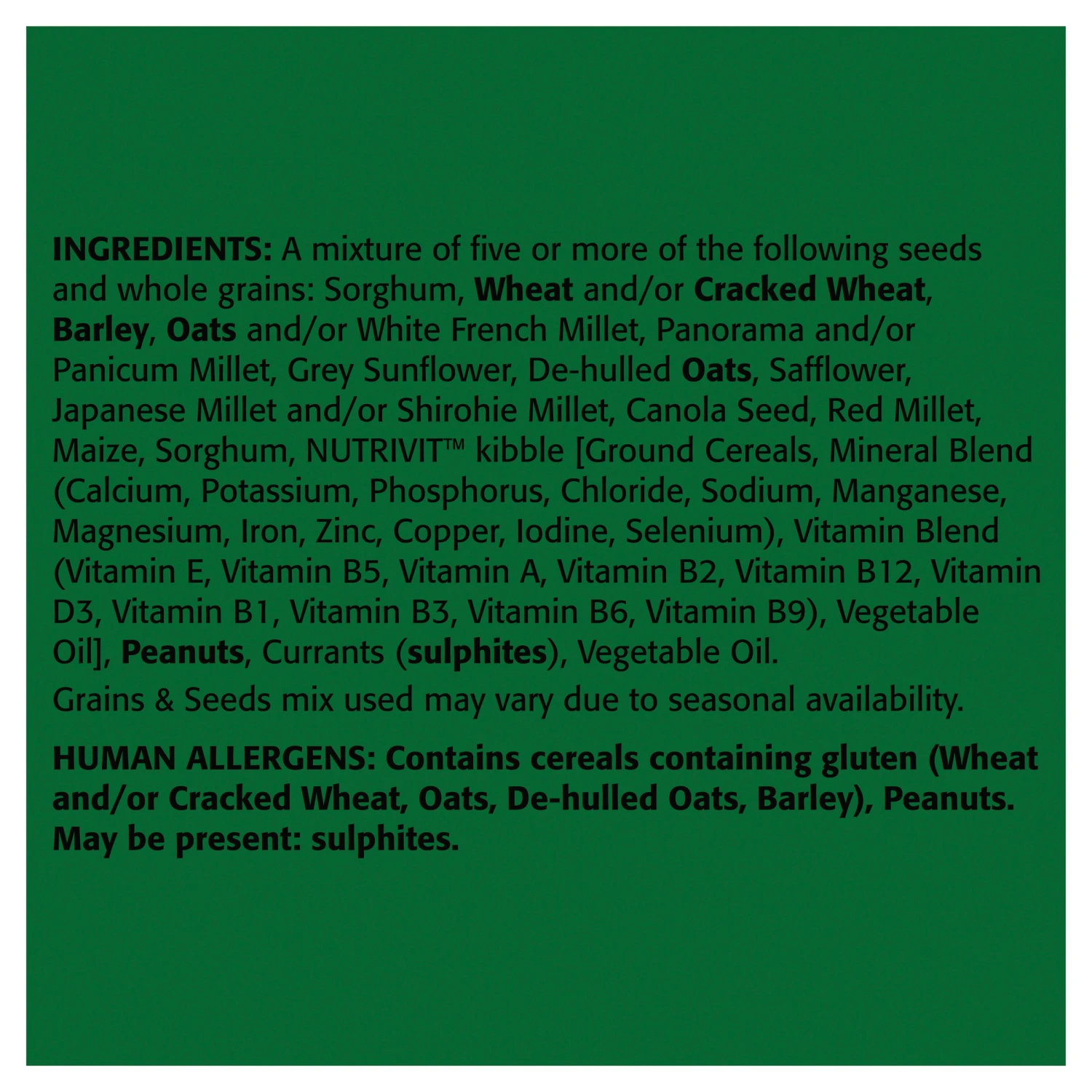 Trill Parrot Mix 10kg 9 Trill Parrot Mix 10kg - Image 7