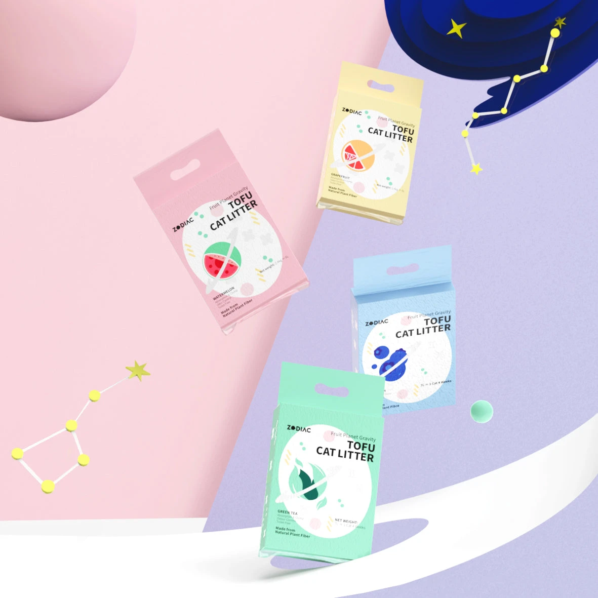 ZODIAC Fruity Tofu Peach Cat Litter 2.5kg X 4 8 ZODIAC Fruity Tofu Peach Cat Litter 2.5kg X 4 - Image 6