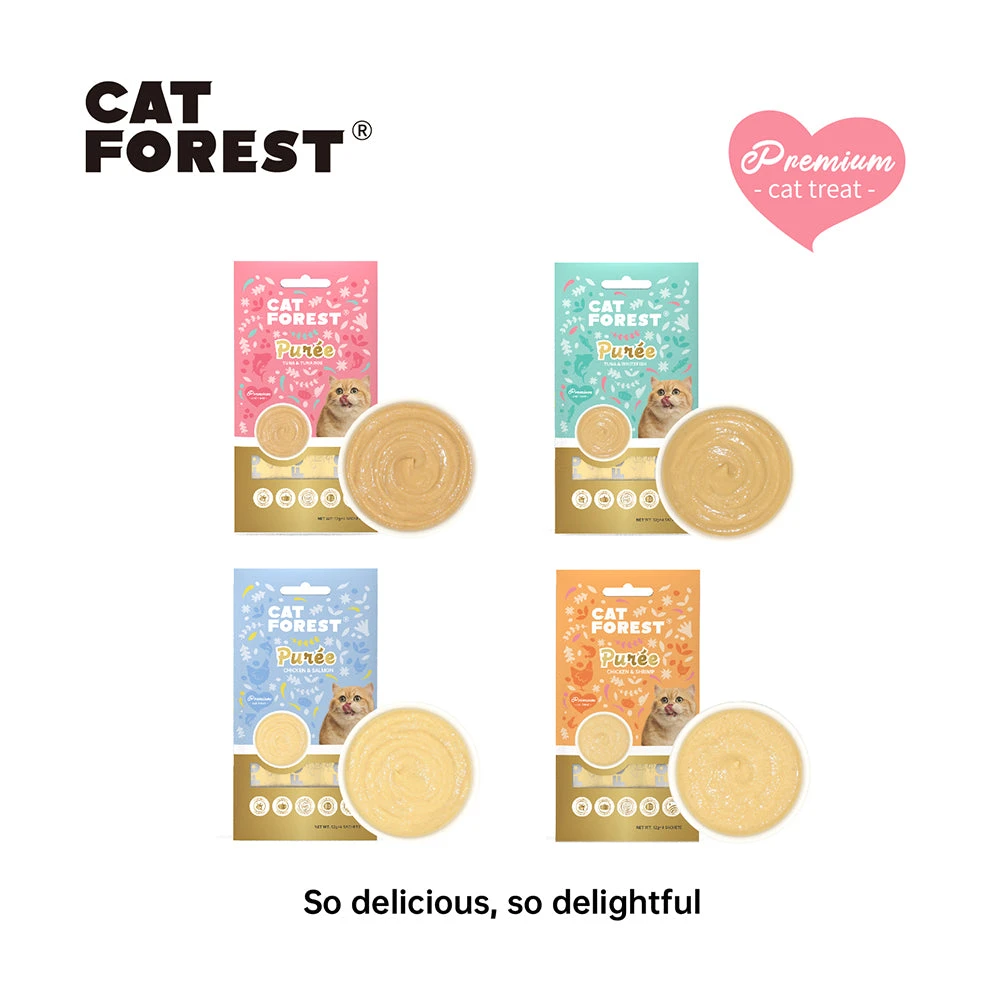 CAT FOREST Puree Chicken With Shrimp Cat Treats 12g X 4 10 CAT FOREST Puree Chicken With Shrimp Cat Treats 12g X 4 - Image 8