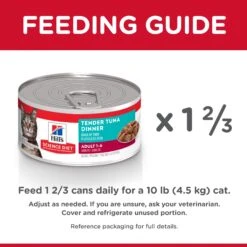 Hill's Science Diet Adult Tender Tuna Dinner Canned Cat Food 156g X 24 -Pet Supplies Shop 7 hill s science diet adult tender tuna dinner canned cat food 156g x 24