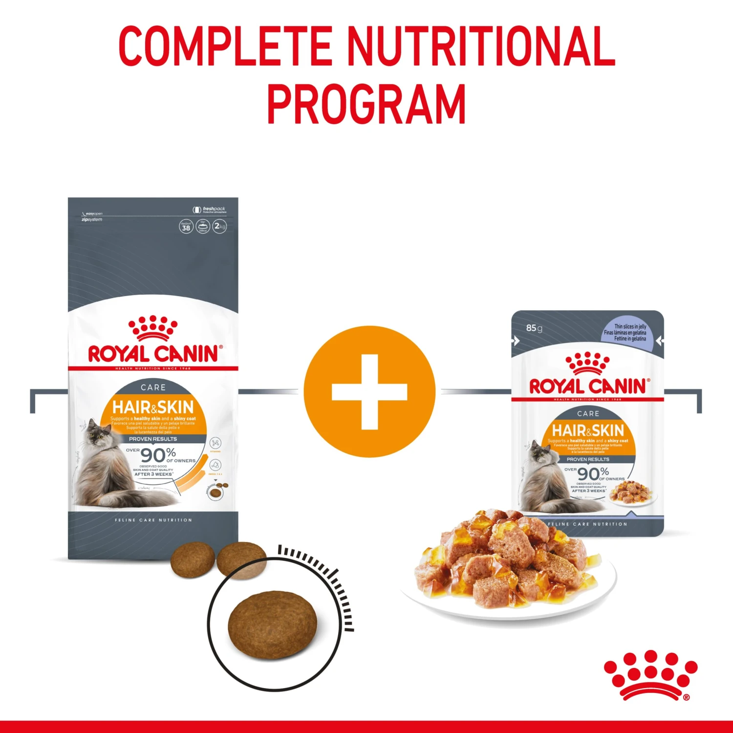 Royal Canin Hair & Skin Care Jelly Adult Wet Cat Food Pouches 85g X 12 9 Royal Canin Hair & Skin Care Jelly Adult Wet Cat Food Pouches 85g X 12 - Image 7