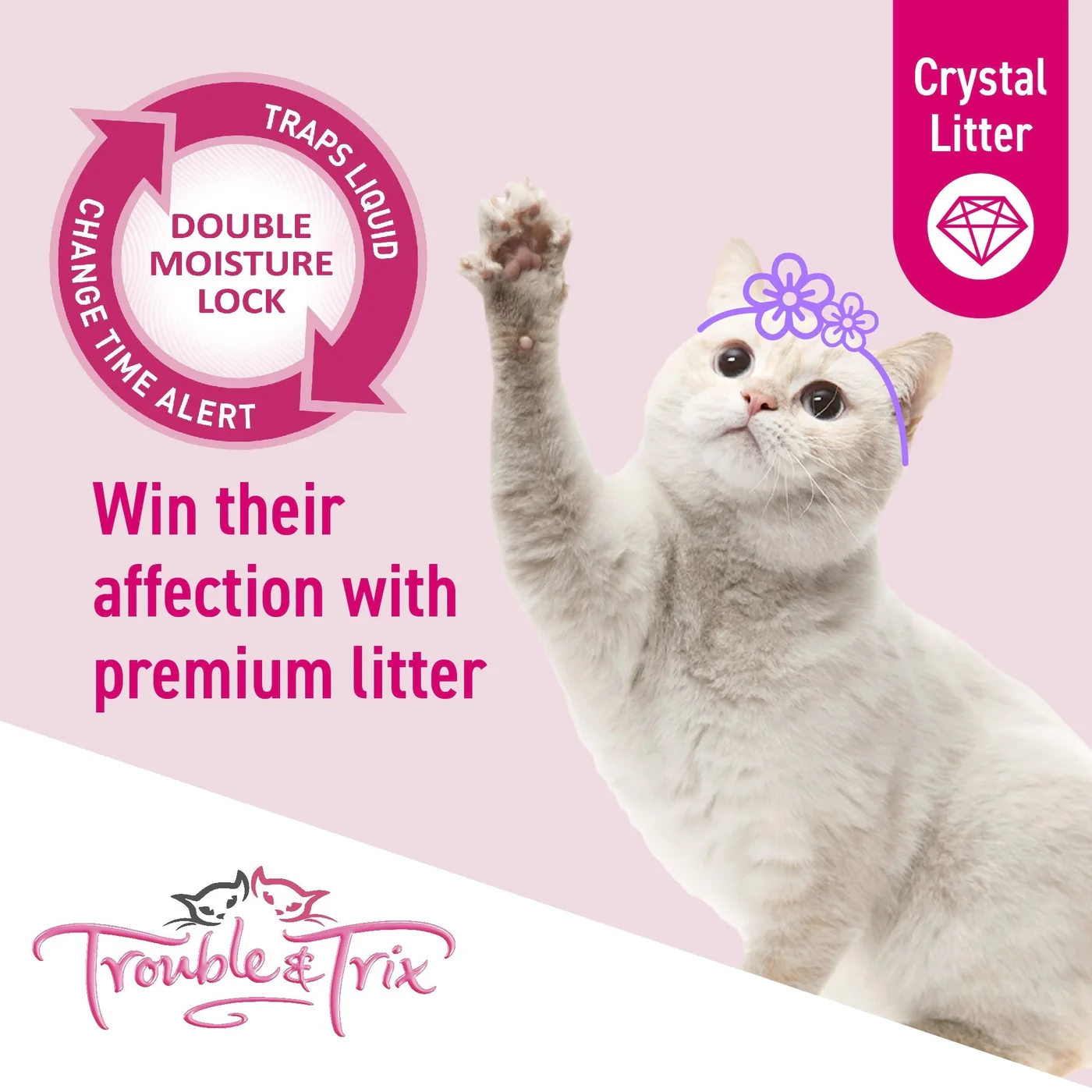Trouble And Trix Odour Neutralising Lavender Crystal Cat Litter 15L 10 Trouble And Trix Odour Neutralising Lavender Crystal Cat Litter 15L - Image 8