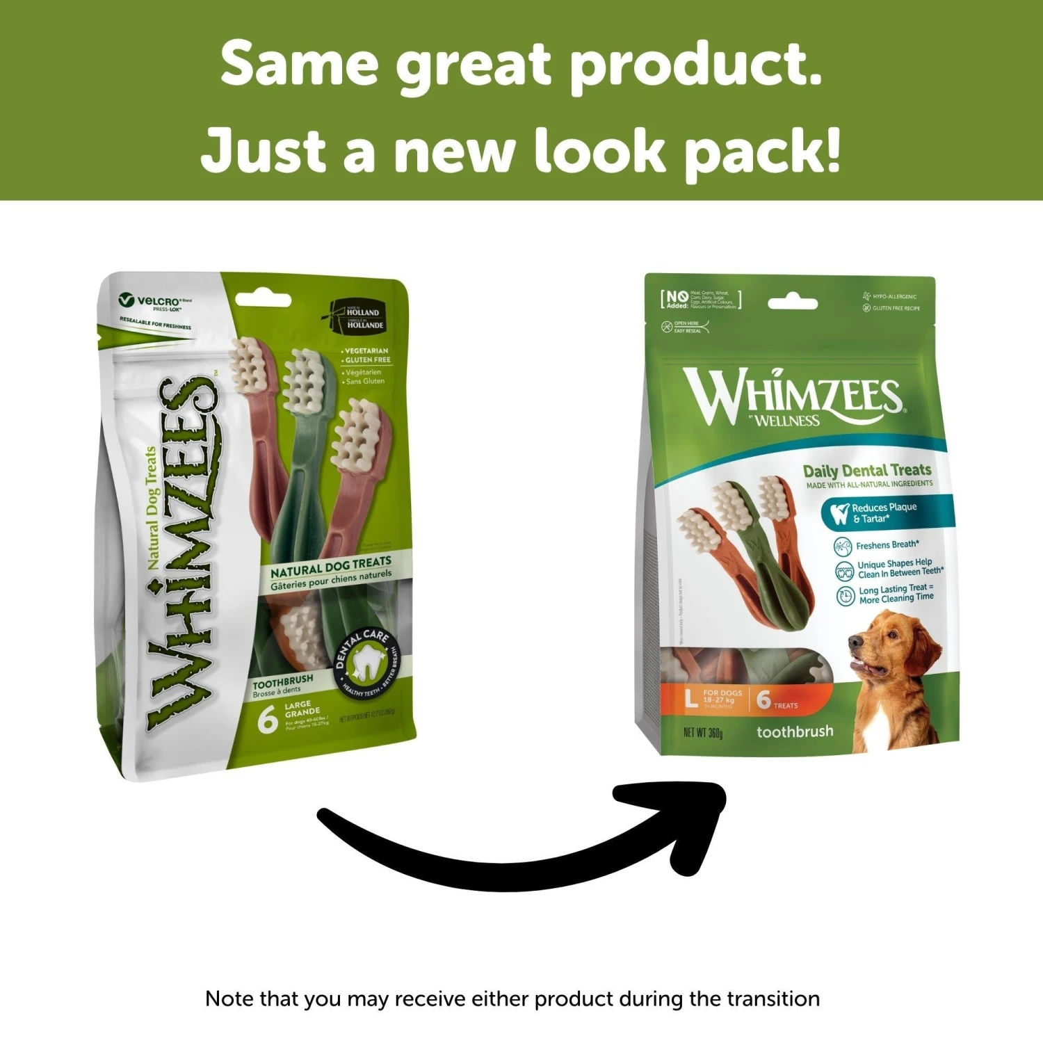 Whimzees Dog Dental Treats Toothbrush Star Large Value Bag 6 Pack 4 Whimzees Dog Dental Treats Toothbrush Star Large Value Bag 6 Pack - Image 2