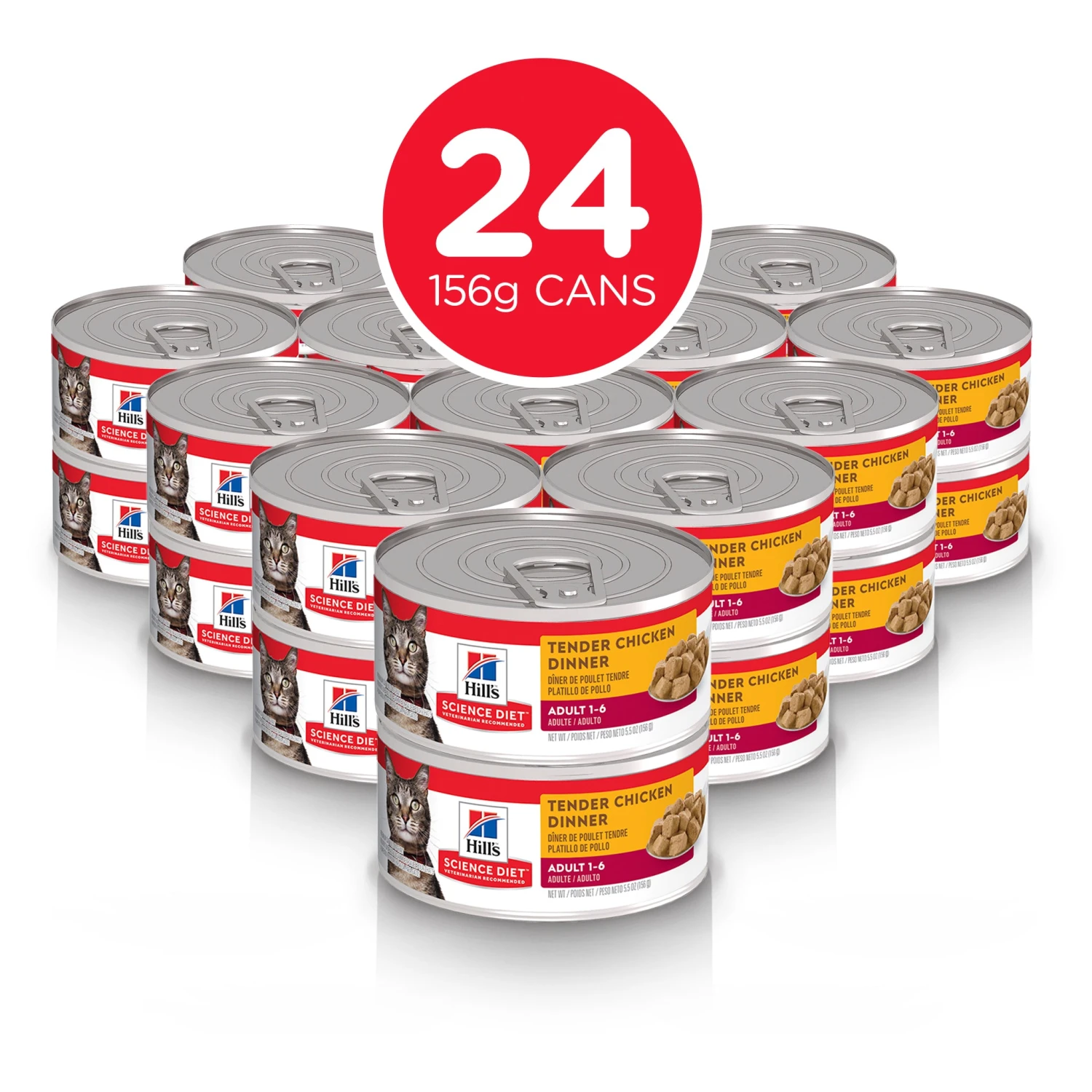 Hill's Science Diet Adult Tender Chicken Dinner Canned Cat Food 156g X 24 12 Hill's Science Diet Adult Tender Chicken Dinner Canned Cat Food 156g X 24 - Image 10
