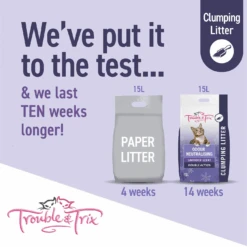 Trouble And Trix Odour Neutralising Lavender Clumping Cat Litter 15L 21 Trouble And Trix Odour Neutralising Lavender Clumping Cat Litter 15L -Pet Supplies Shop 9 trouble and trix odour neutralising lavender clumping cat litter 15l