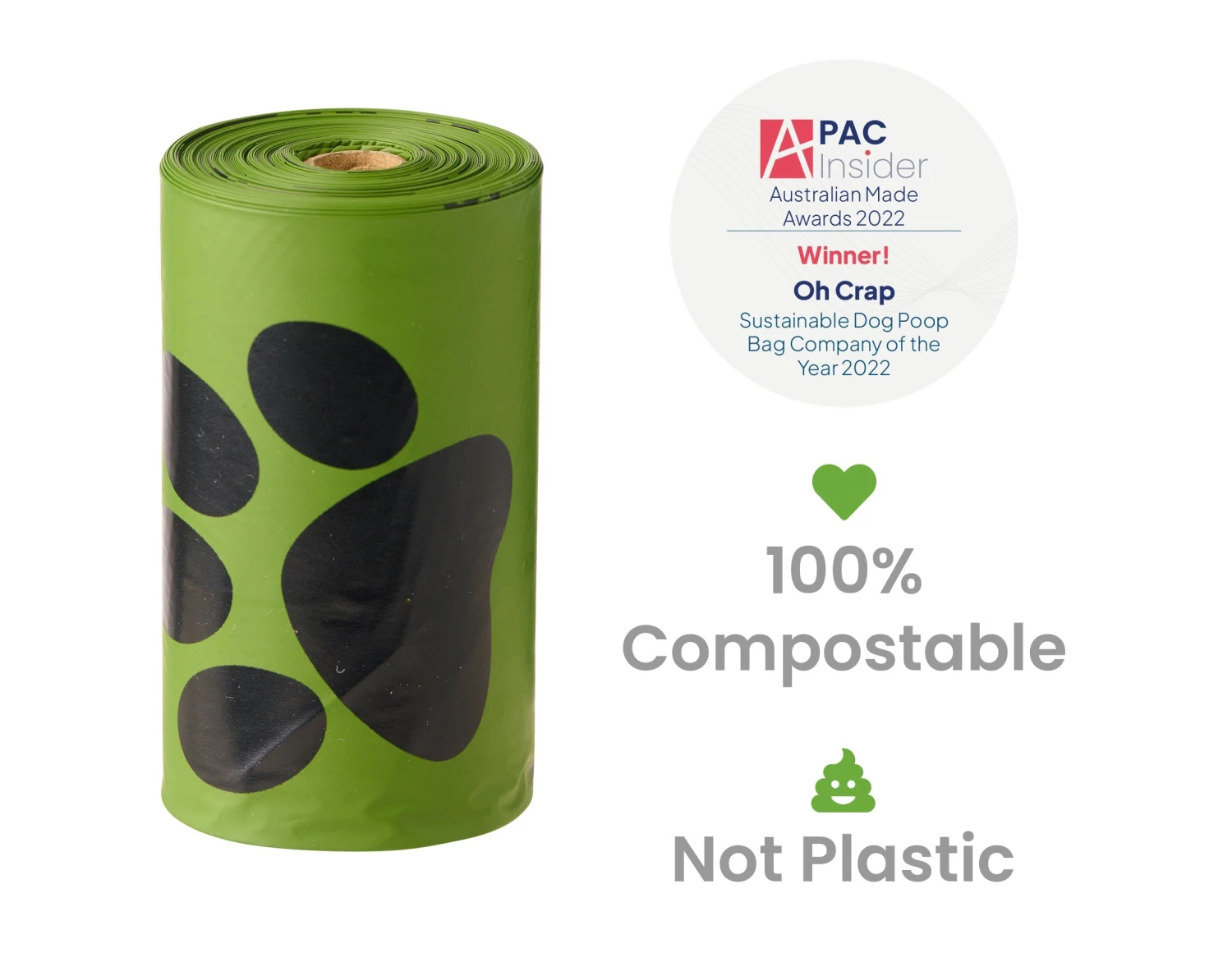 Oh Crap Compostable Dog Poop Bags 60 Pack 4 Oh Crap Compostable Dog Poop Bags 60 Pack - Image 2