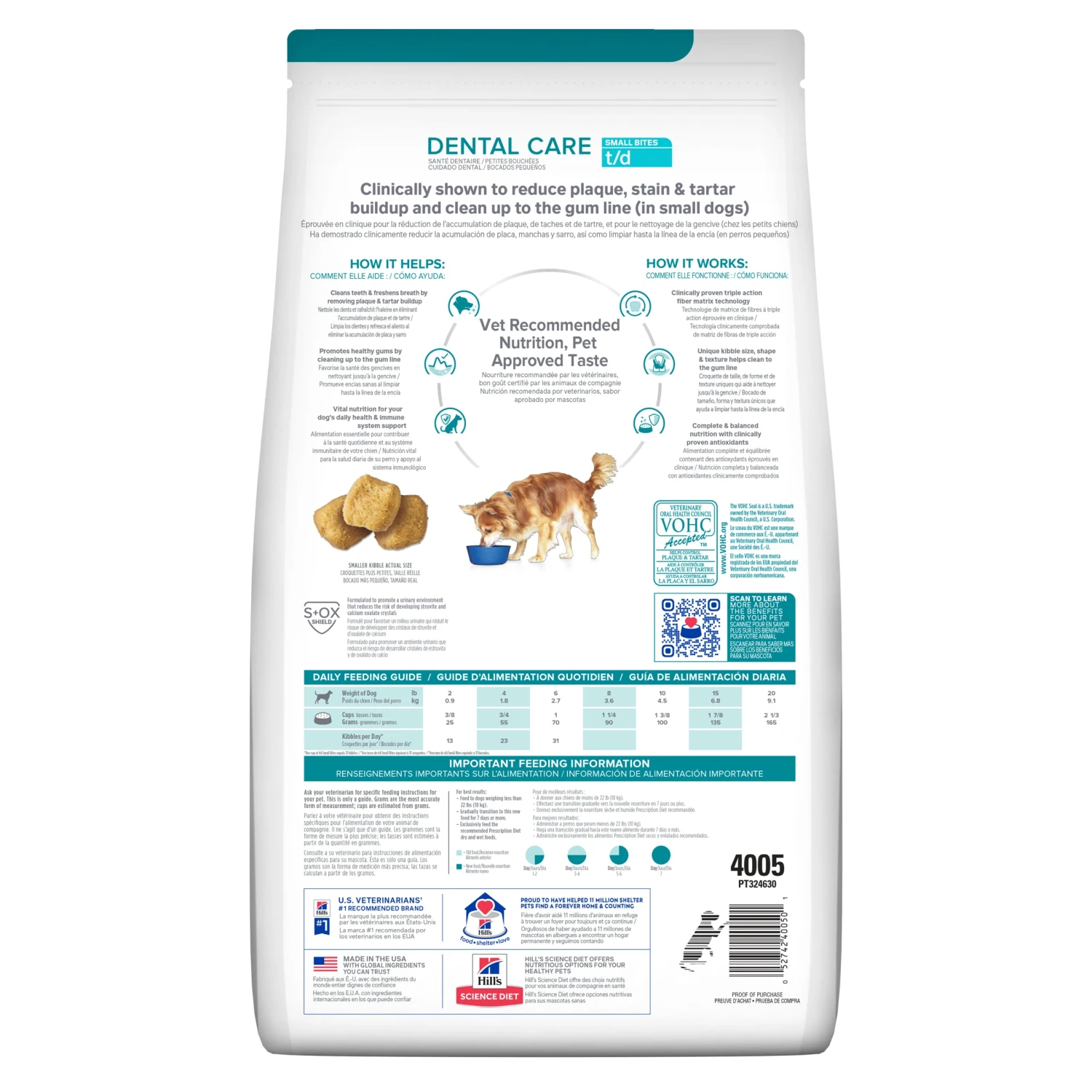 Hill's Prescription Diet T/d Small Bites Dental Care Dry Dog Food 2.25kg 4 Hill's Prescription Diet T/d Small Bites Dental Care Dry Dog Food 2.25kg - Image 2