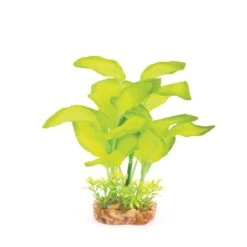 Kazoo Silk Plant Large Leaf Green Aquarium Ornament Medium