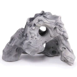 Kazoo Grey Sandstone With Swirl Aquarium Ornament Medium