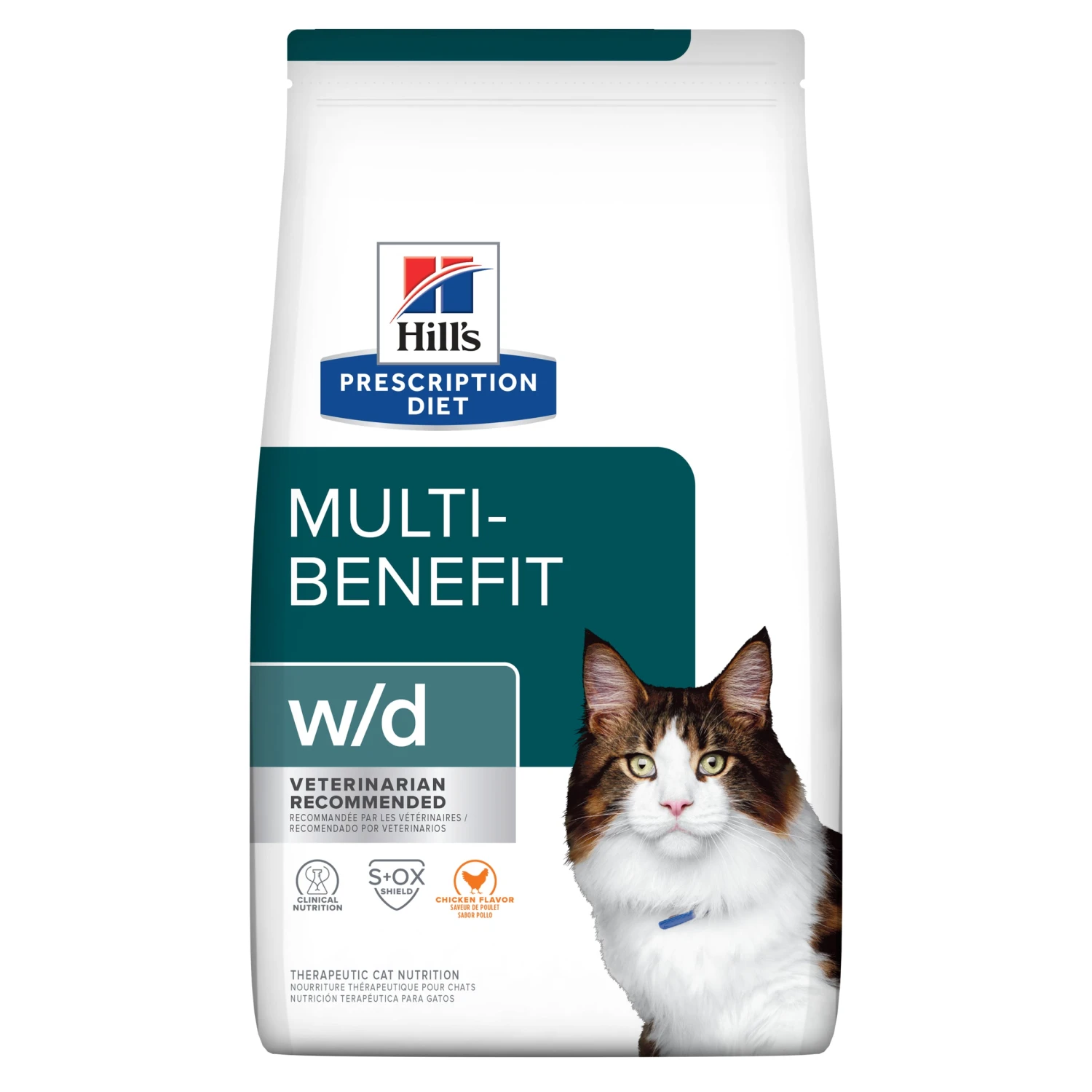 Hill's Prescription Diet W/d Digestive/Weight Management Dry Cat Food 1.5kg 3 Hill's Prescription Diet W/d Digestive/Weight Management Dry Cat Food 1.5kg